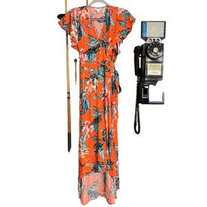 NWT Charter Club Women's Floral Tie-Waist Midi Dress